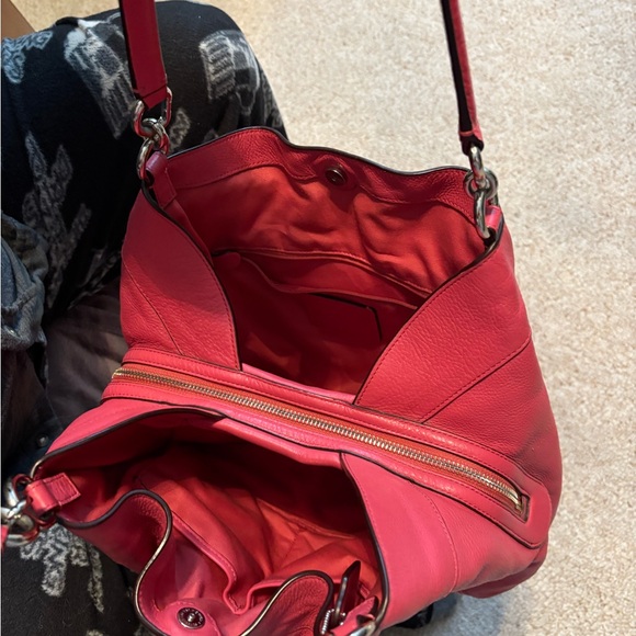 Coach Phoebe Hot Pink Leather Shoulder Bag - Picture 7 of 11